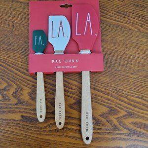 Rae Dunn Spatula Set Christmas Red Green